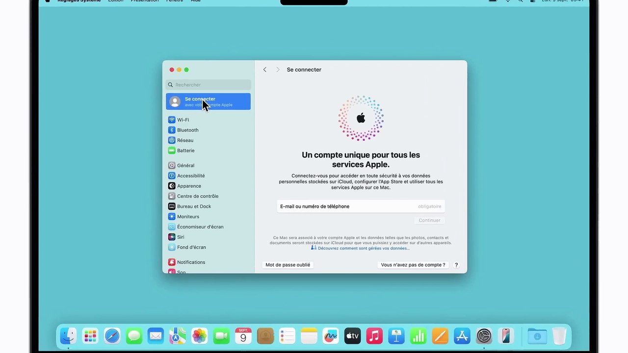 Créer un compte Apple
