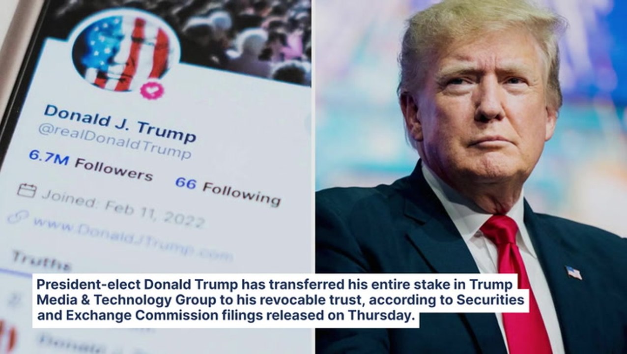 Trump Transfers Entire DJT Stake To Revocable Trust Ahead Of Inauguration