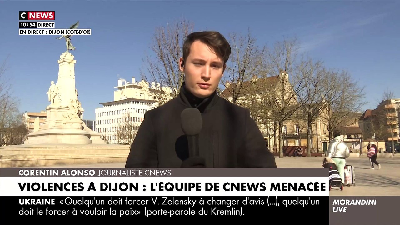 Violences à Dijon : Une équipe de CNews menacée de mort - Témoignage dans « Morandini Live »