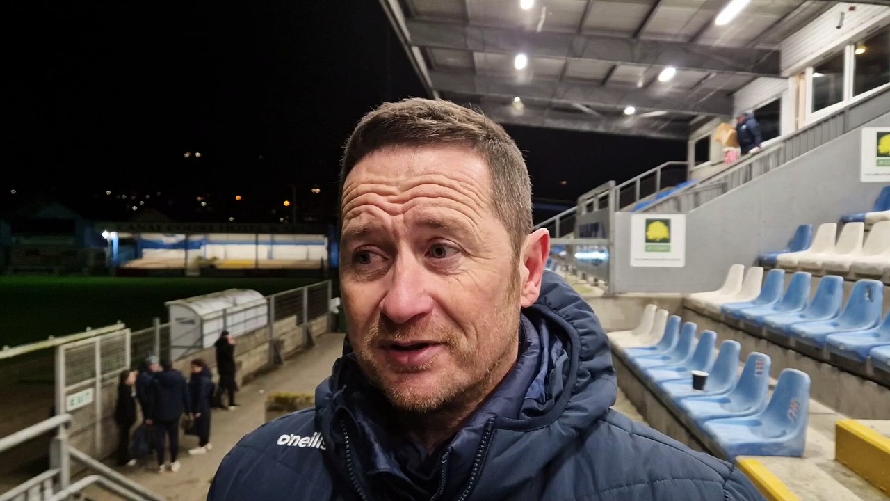 Darren Mullen Newry City v Ards post-match