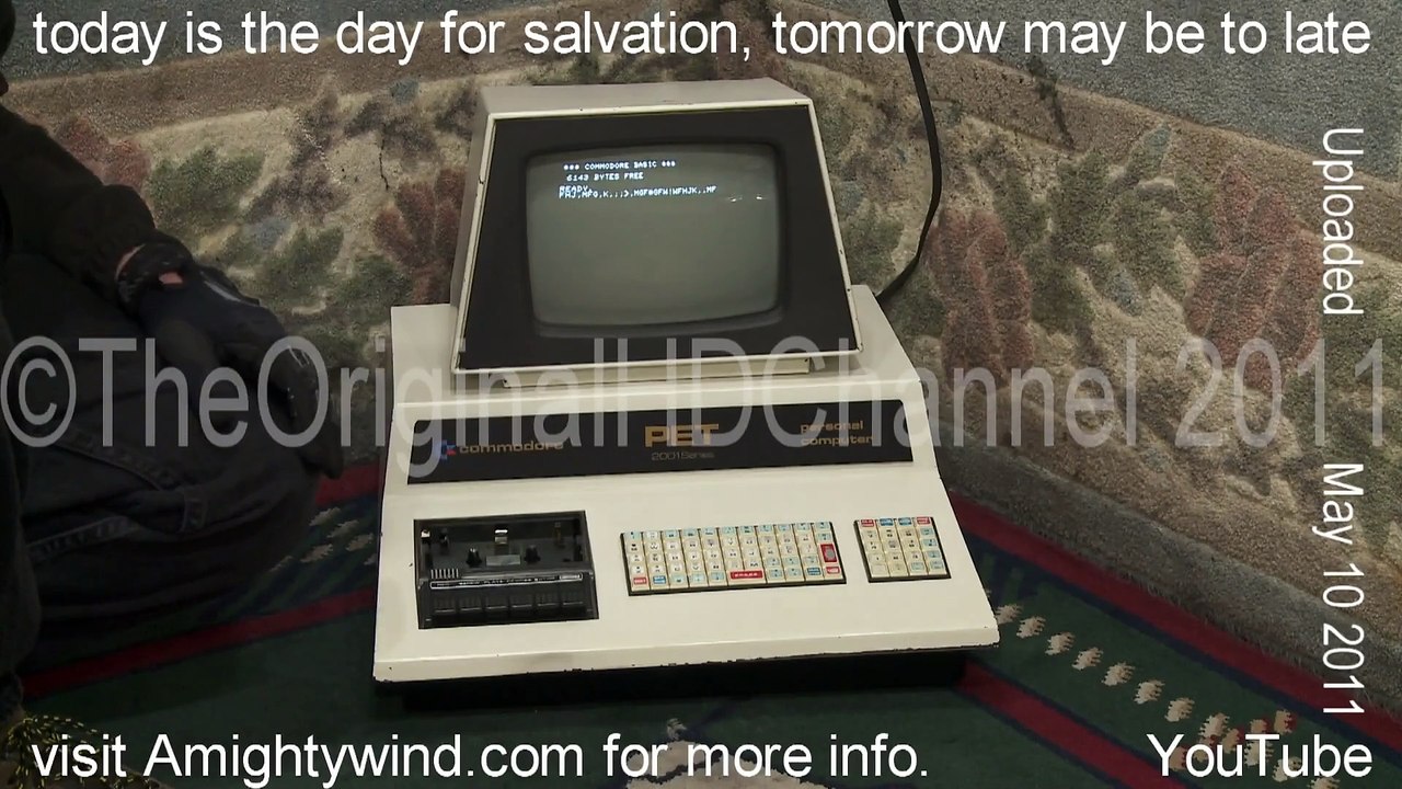 rare Commodore PET 2001 personal computer destruction