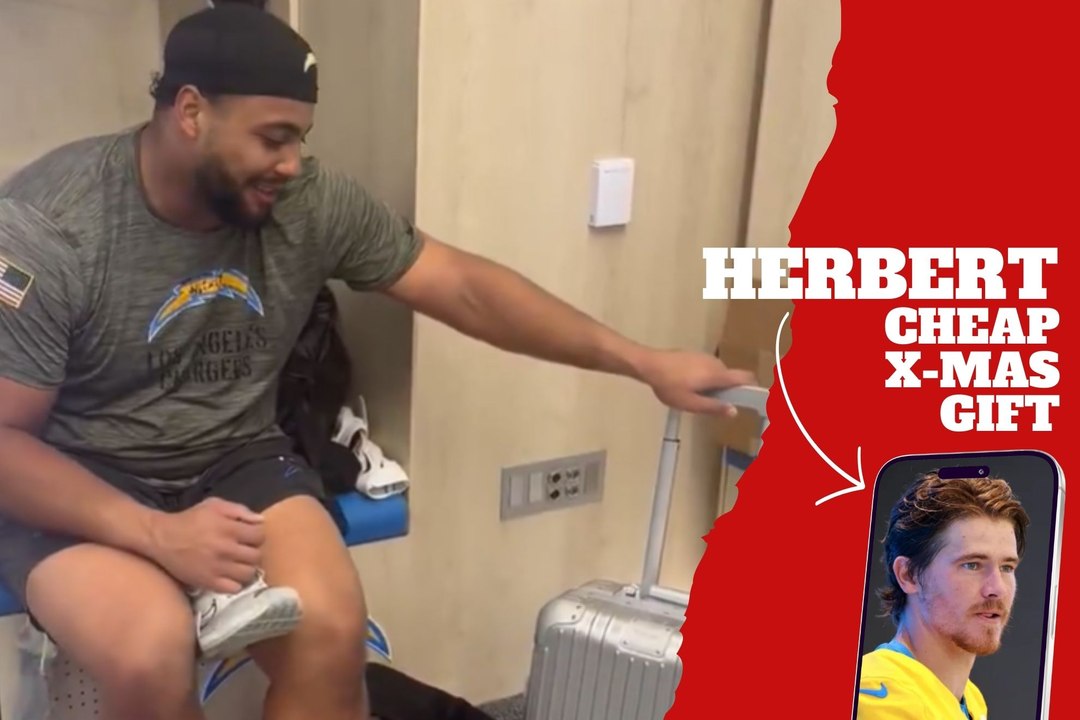 Rashawn Slater sends his thanks to Justin Herbert after receiving cheap X-mas gift