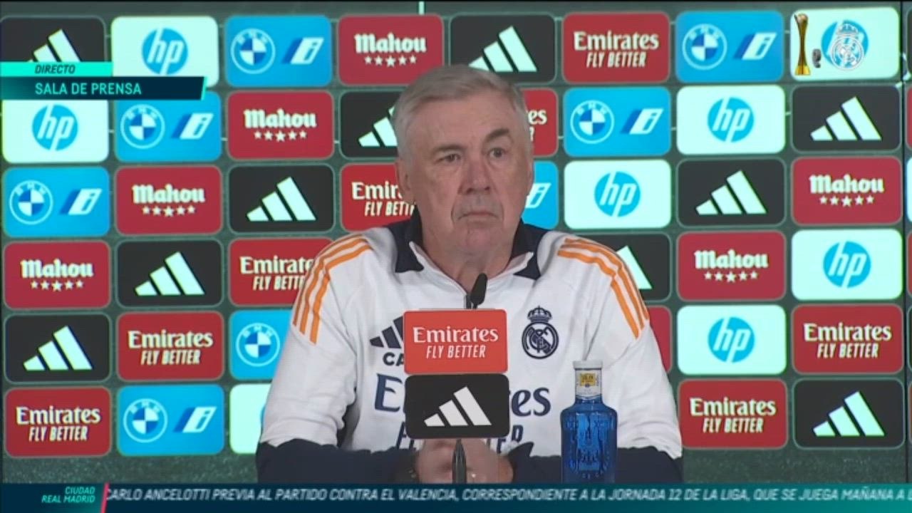 Rueda de prensa de Carlo Ancelotti previa al Valencia vs. Real Madrid