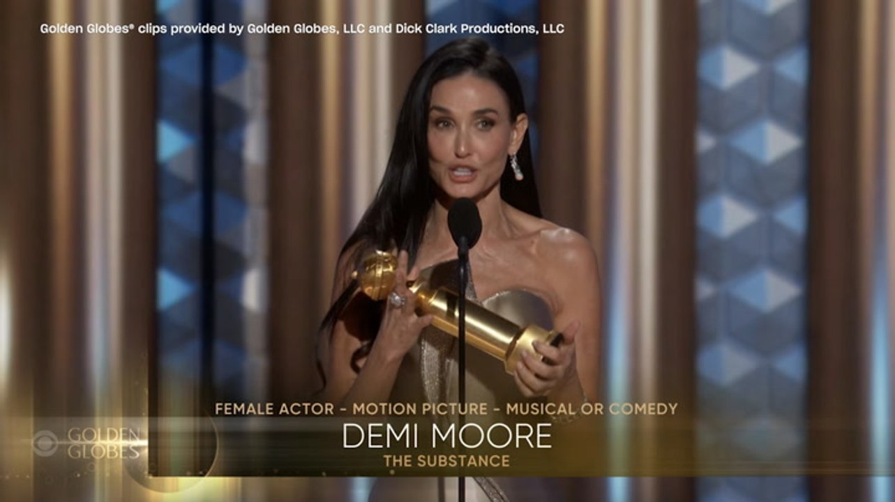 Demi Moore's acceptance speech at the 2025 Golden Globes