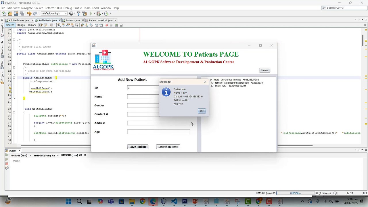 (Part 08)Hospital Management System in Java | GUI & DSA Project for Students