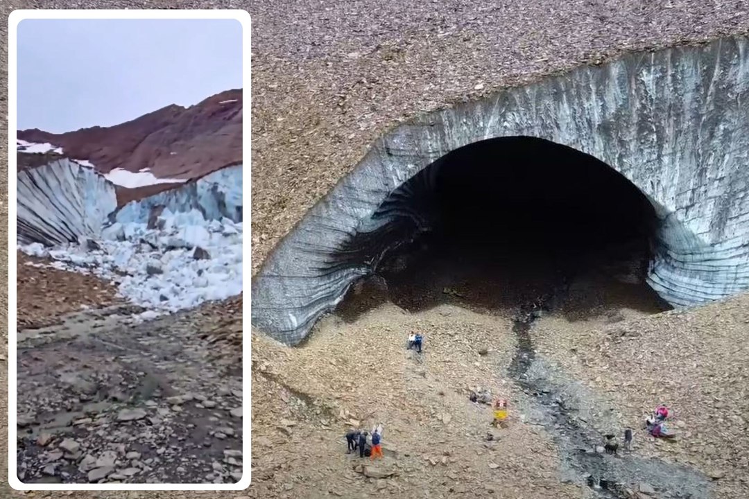 Jimbo ice cave in Argentina collapses