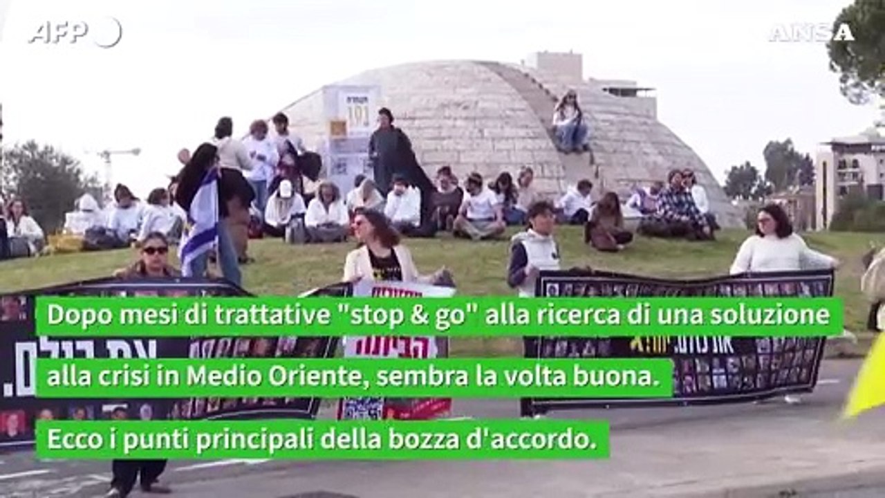 Medio Oriente, ecco la bozza dell'accordo che fa sperare