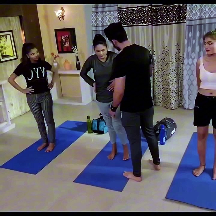 Yoga Teacher and student love scene