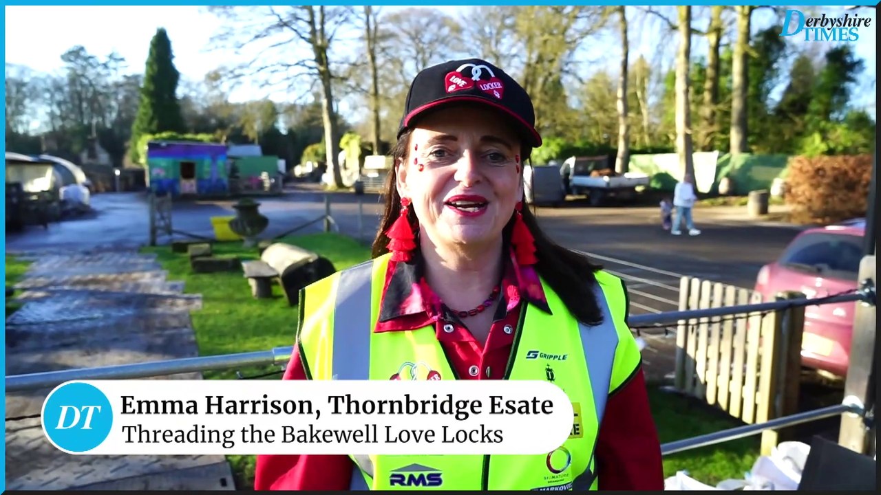 Bakewell Love locks at Thornbridge estate