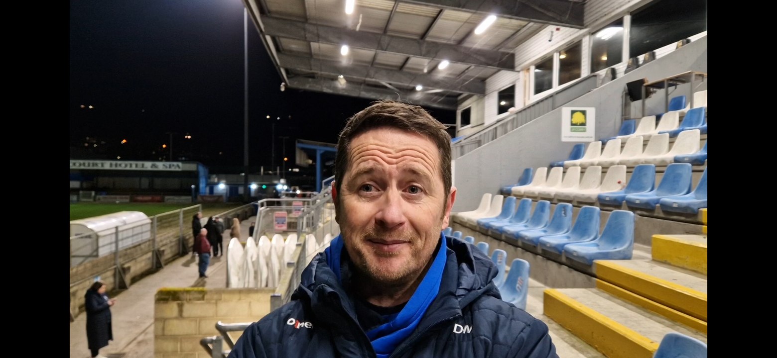 Darren Mullen Newry City v Bangor post-match