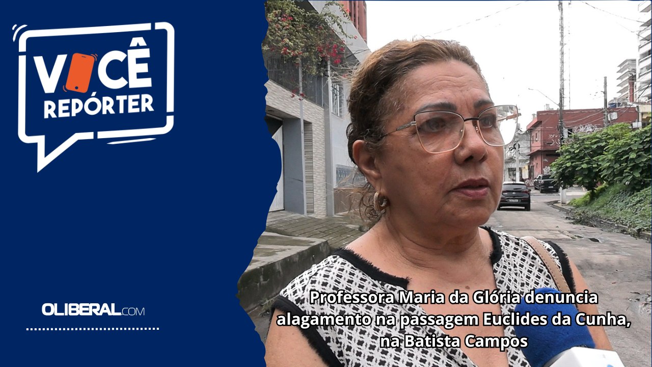 Professora Maria da Glória denuncia alagamento na passagem Euclides da Cunha, na Batista Campos