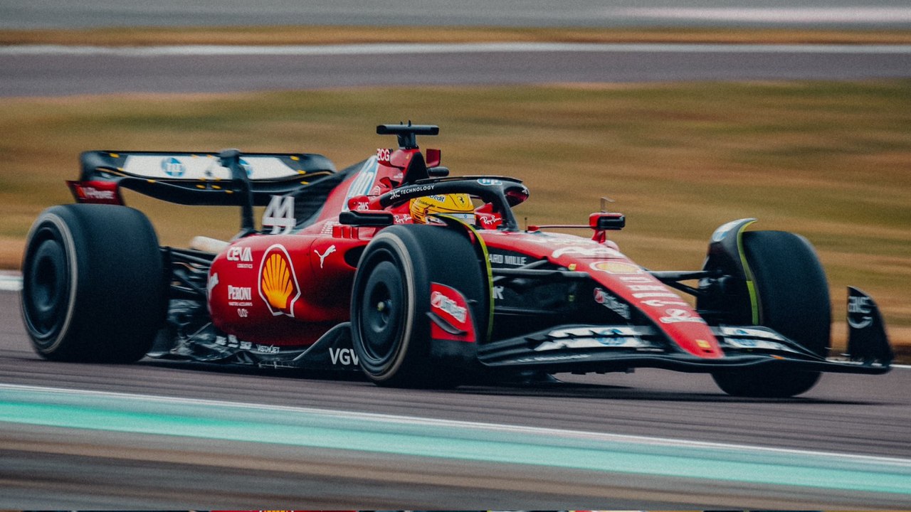 Lewis Hamilton Drives for Ferrari for the First Time