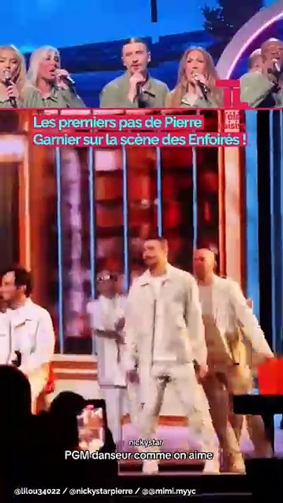 Les premiers pas de Pierre Garnier sur la scène des Enfoirés !