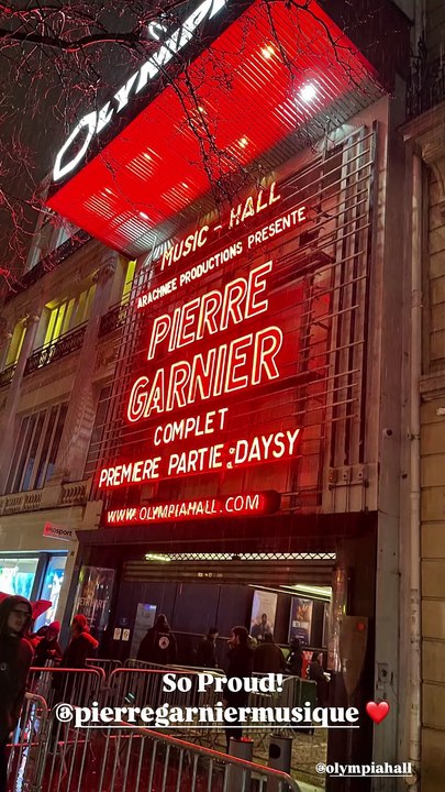 Pierre Garnier était en concert à l'Olympia