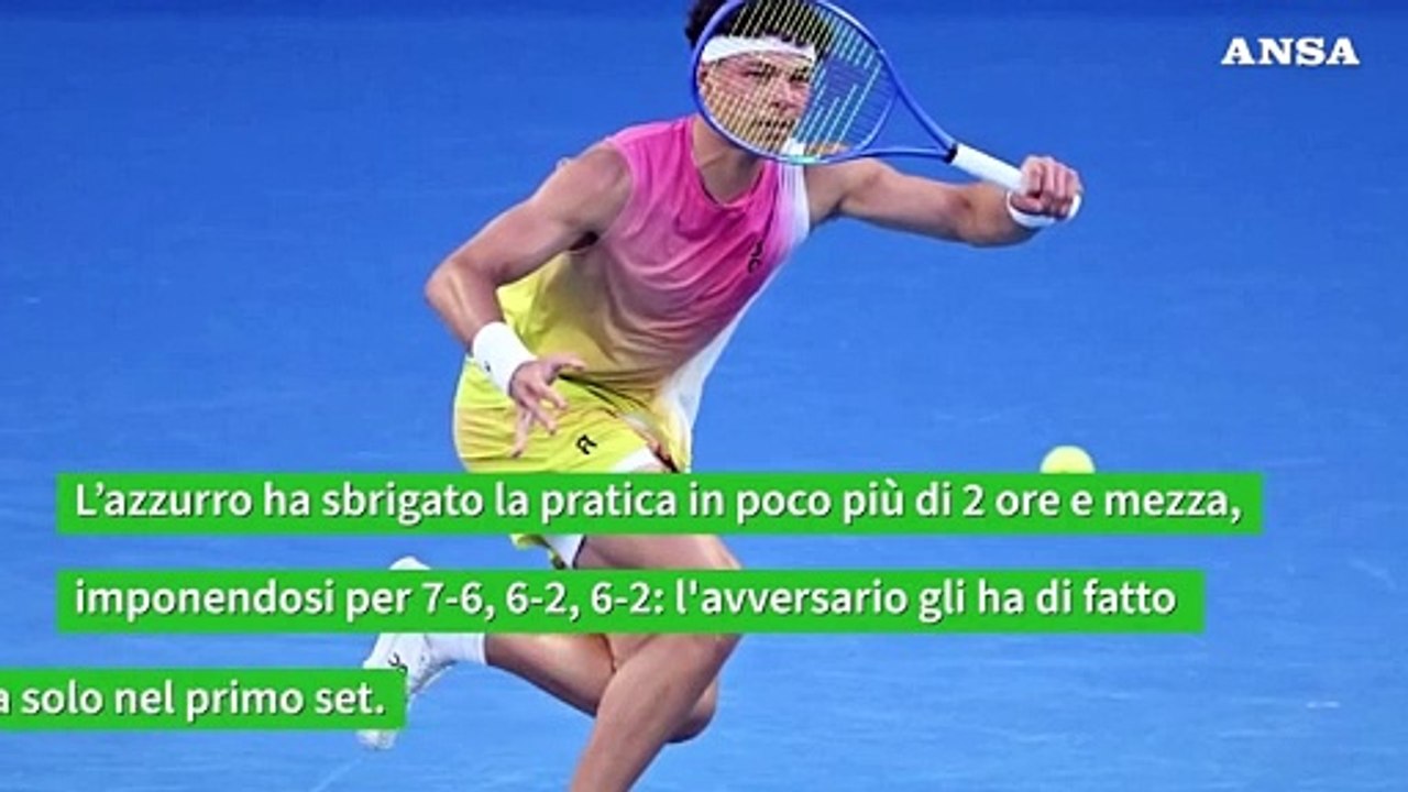 Australian Open, Shelton ko in 3 set: Sinner in finale