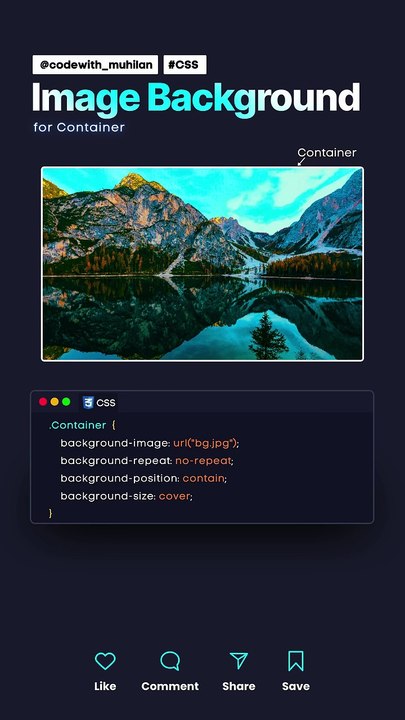 Image Background for Container menggunakan html dan css #html #css #tutorialhtml #tutorialcss #codinglife #coding #codingtiktok #codingmemes #htmlbucin #css #css3html5 #htmlcssjs