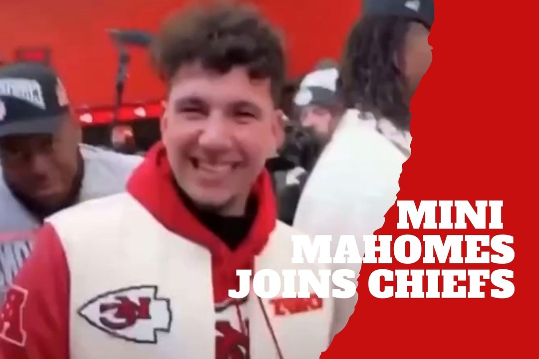 Mini Mahomes! Dylan Rayola blends in seamlessly with the Chiefs