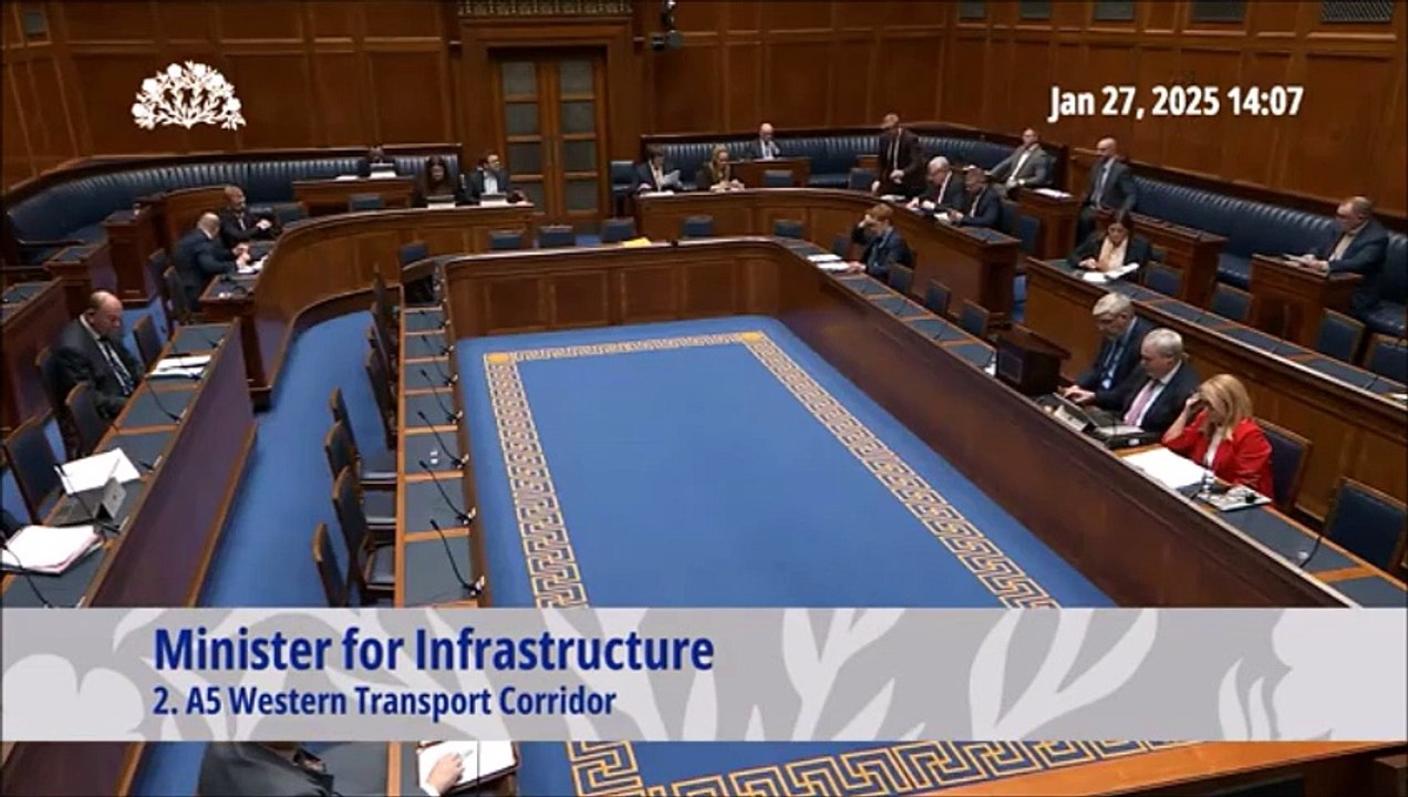 John O'Dowd on A5 Western Transport Corridor vesting orders