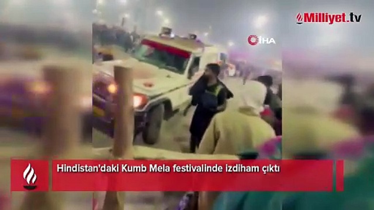 Hindistan'daki Kumb Mela festivalinde izdiham