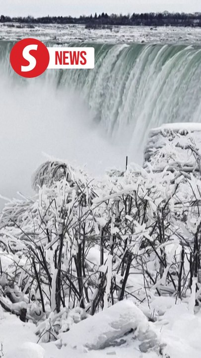 Niagara Falls freezes into a stunning winter wonderland
