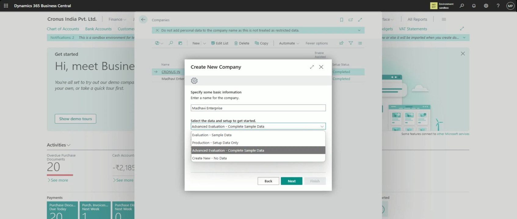 Create New Company in Business Central #company #new #microsoftdynamics365businesscentral #d365bc