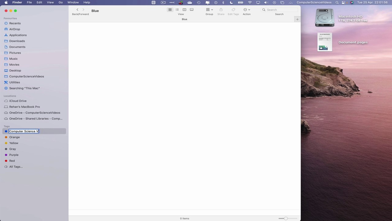 How to RENAME a Tag On the Finder Application Using a Mac - Basic Tutorial | New