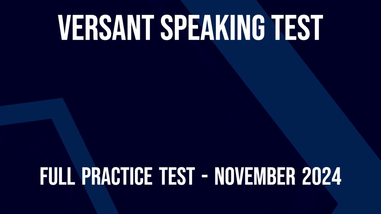 Versant English test - All parts with answers - Full practice test