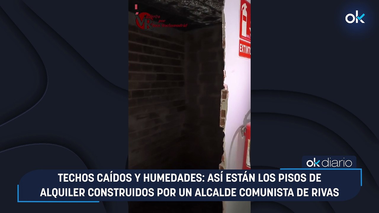 Techos caídos y humedades: así están los pisos de alquiler construidos por un alcalde comunista de Rivas