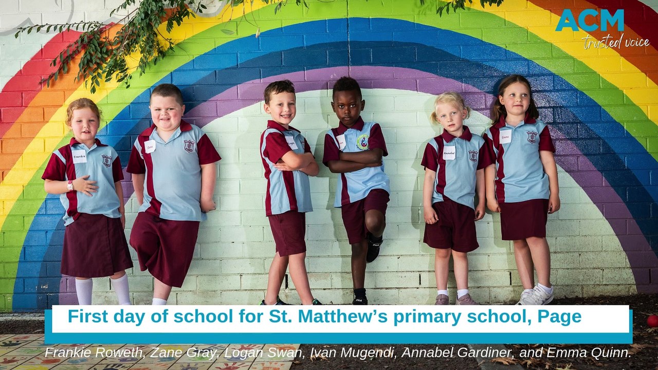 First day of school for St Matthew's Primary School, Page