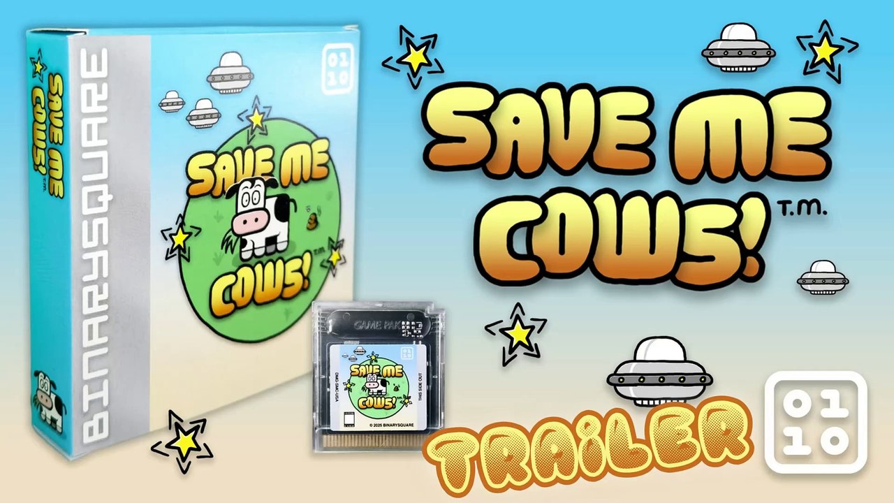 🐮 Save Me Cows ! 🛸 A new Game Boy action puzzle game in the ChuChu Rocket! genre