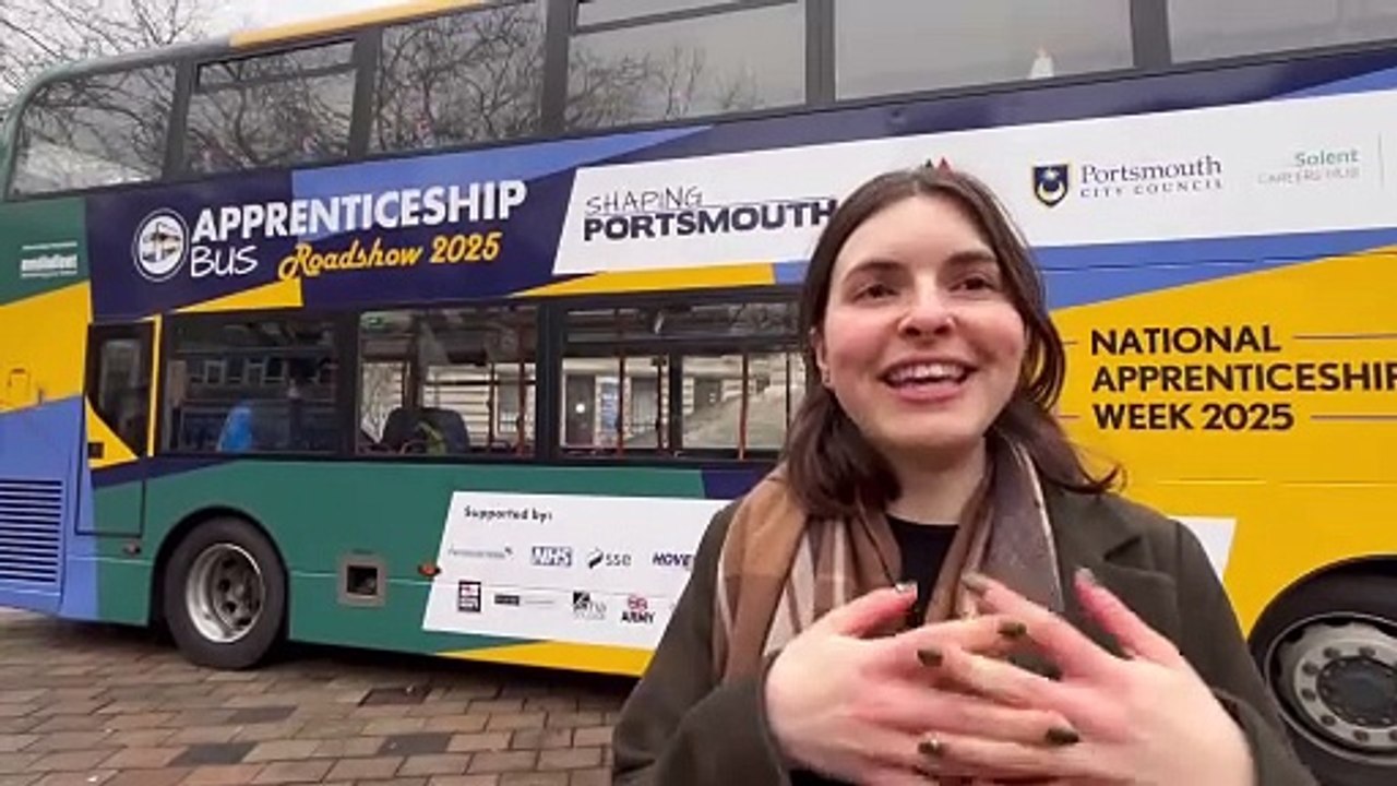 Shaping Portsmouth Apprenticeships Bus Roadshow 2025
