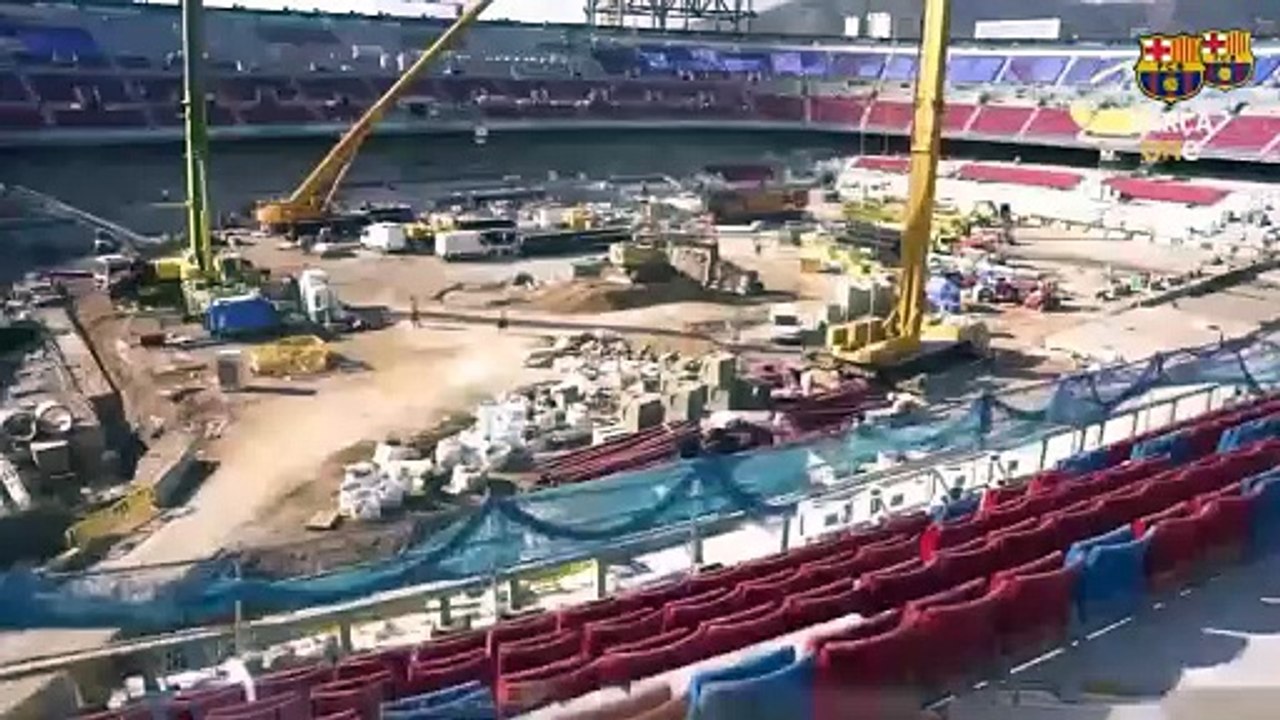 Evolución de las obras del Camp Nou