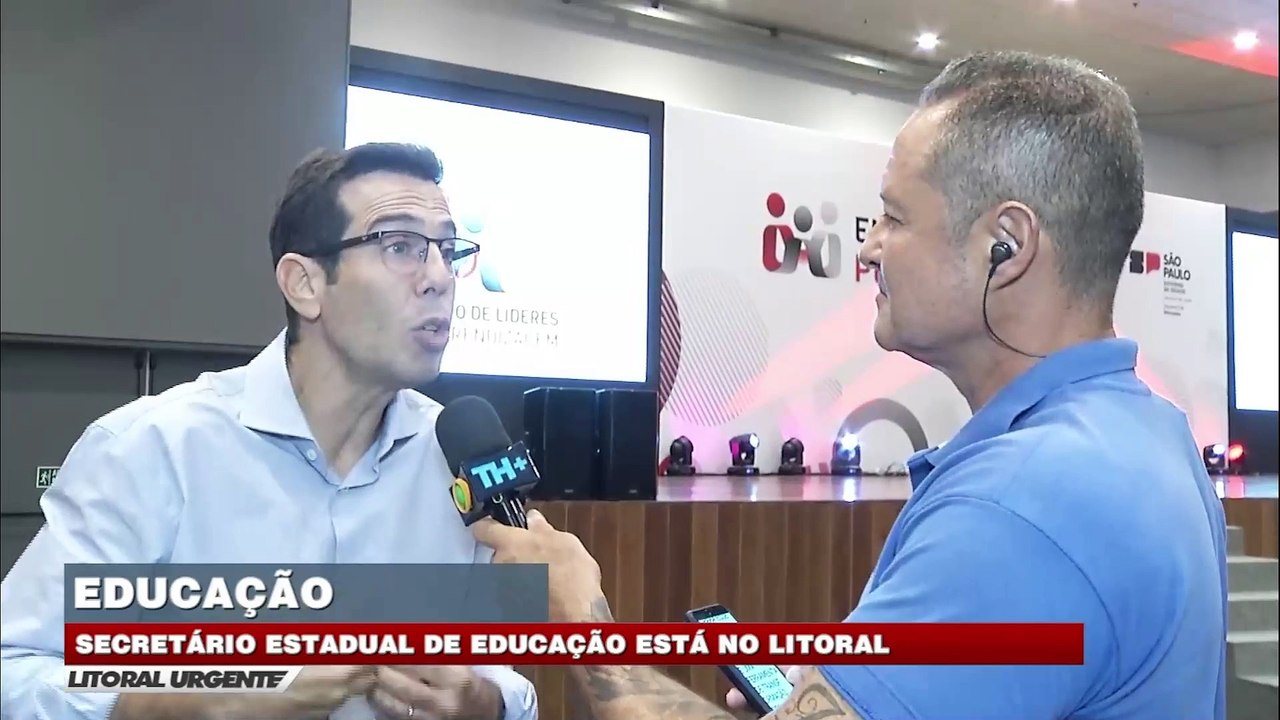 Secretário Estadual de Educação marca presença em Encontro de Líderes pela Aprendizagem em Santos; Assista!