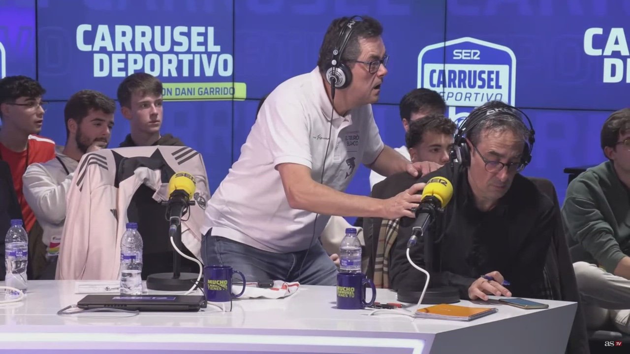 El desfase total: Roncero corriendo loco con el gol de Bellingham