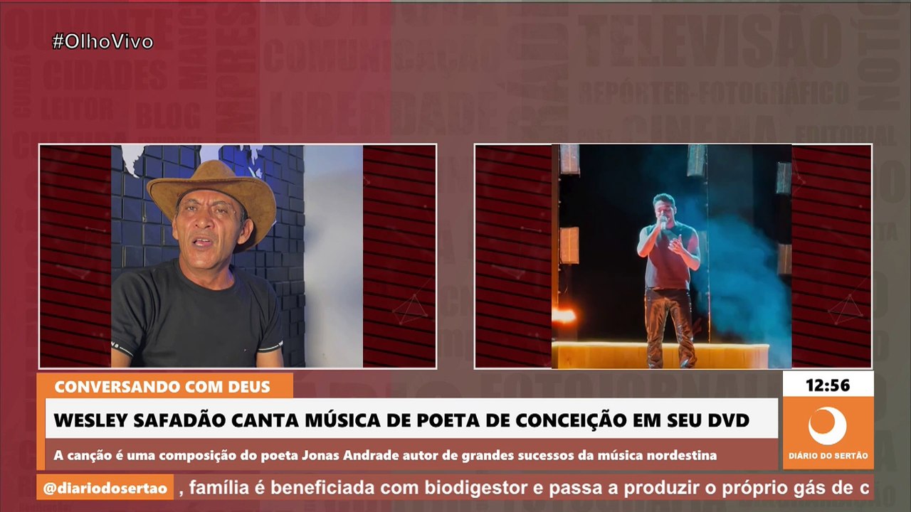 WESLEY SAFADÃO CANTA MÚSICA ‘CONVERSANDO COM DEUS’ DE POETA DE CONCEIÇÃO EM SEU DVD