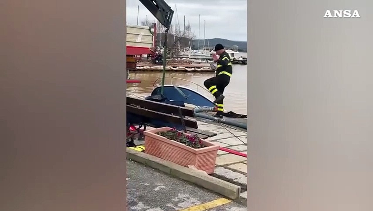 Bomba d'acqua nel Grossetano, rovesciate barche nel porto di Talamone