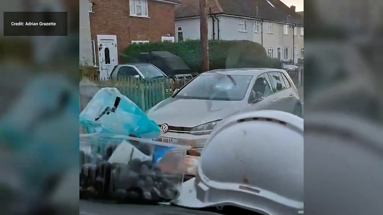 Cars damaged in Prestedge Avenue, Ramsgate