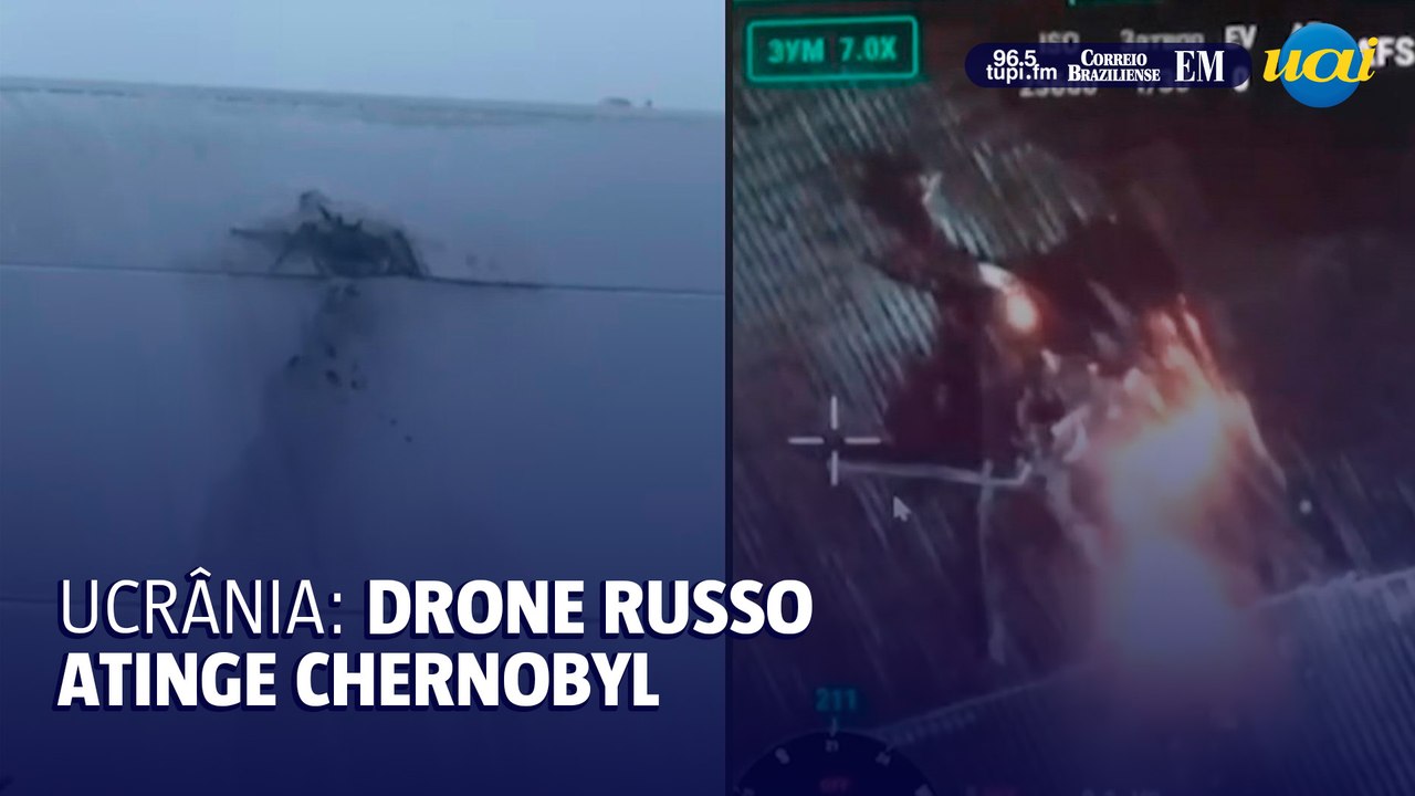 Zelensky afirma que drone russo atingiu cobertura da central de Chernobyl