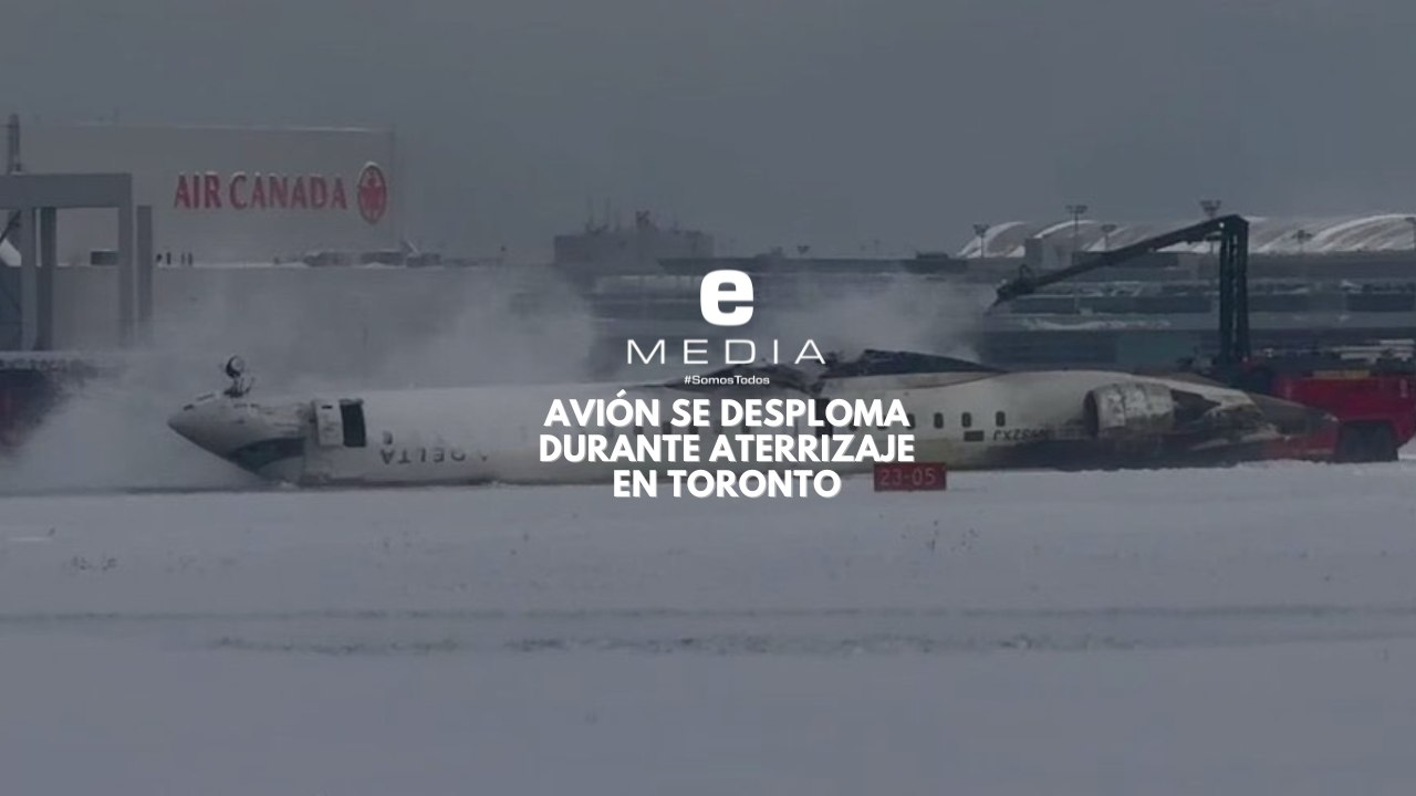Avión se estrella en aeropuerto de Toronto