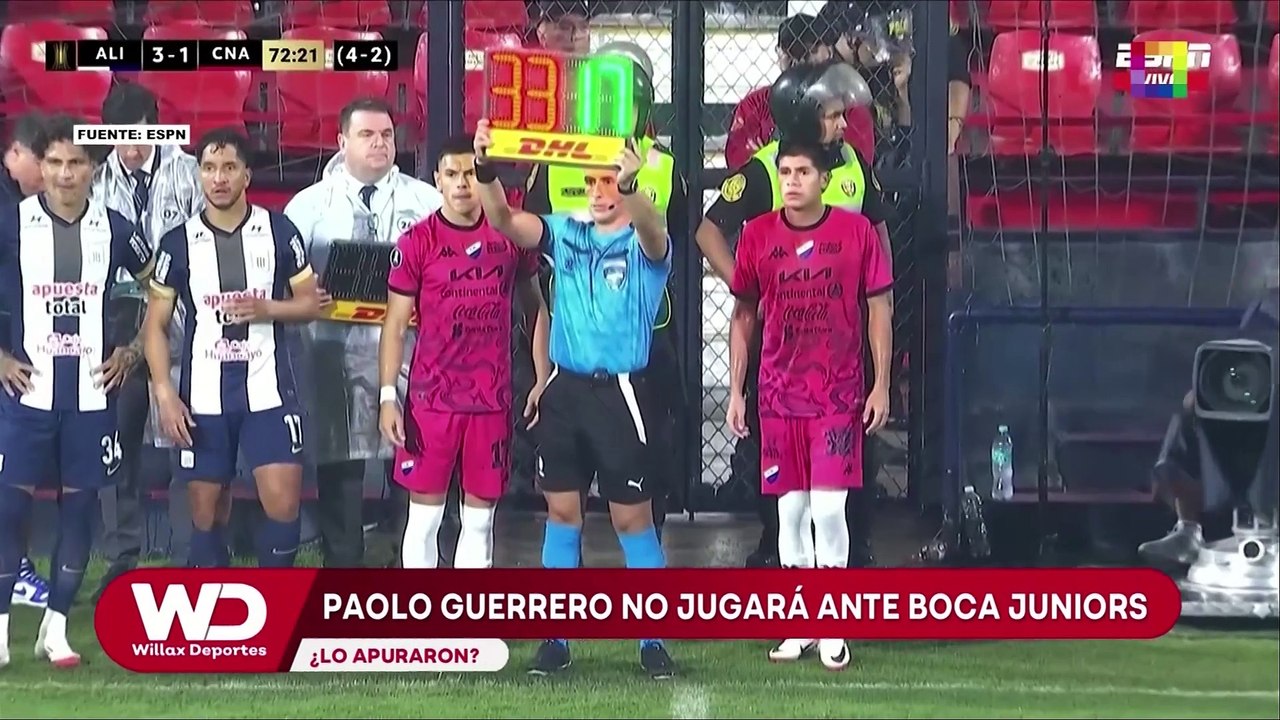 PAOLO GUERRERO NO JUGARÁ ANTE BOCA JUNIORS | Willax