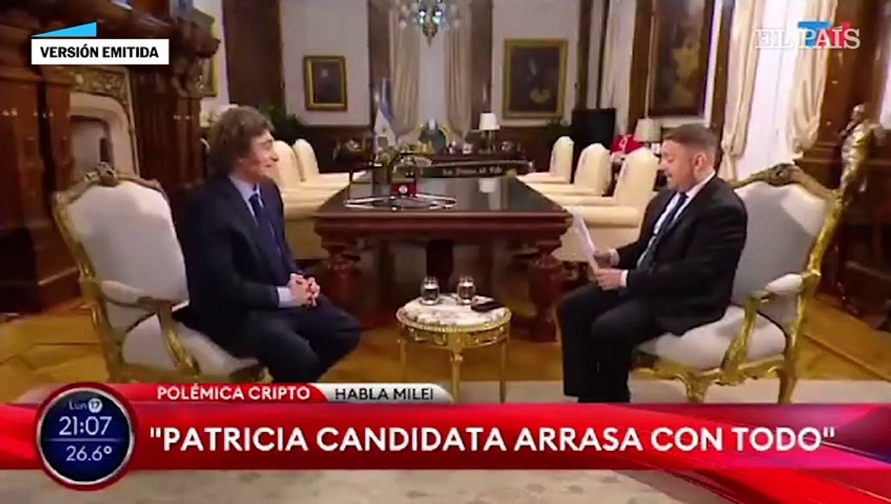 Milei video filtrado