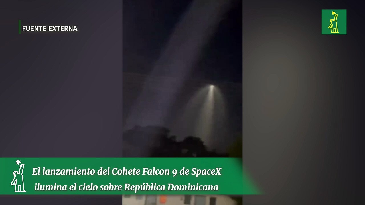 El lanzamiento del Cohete Falcon 9 de SpaceX ilumina el cielo sobre República Dominicana