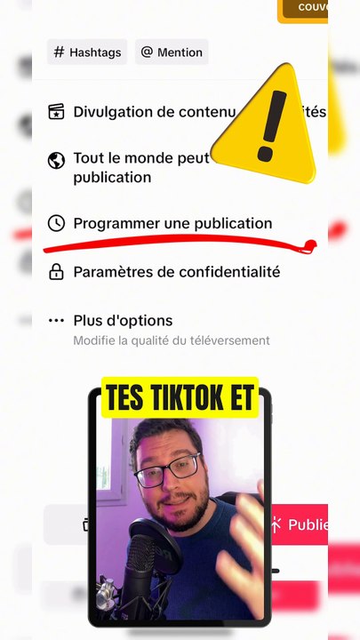 Programmer tes vidéo TikTok
