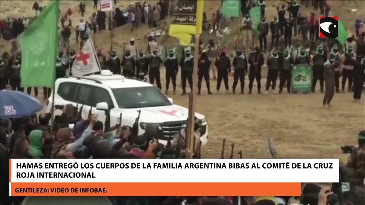 Hamas entregó los cuerpos de la familia argentina Bibas al comité de la Cruz Roja Internacional