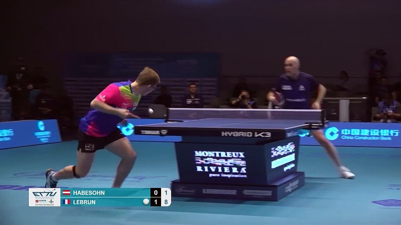 Le résumé du match A. Lebrun - Habesohn - Tennis de table - Top 16 européen