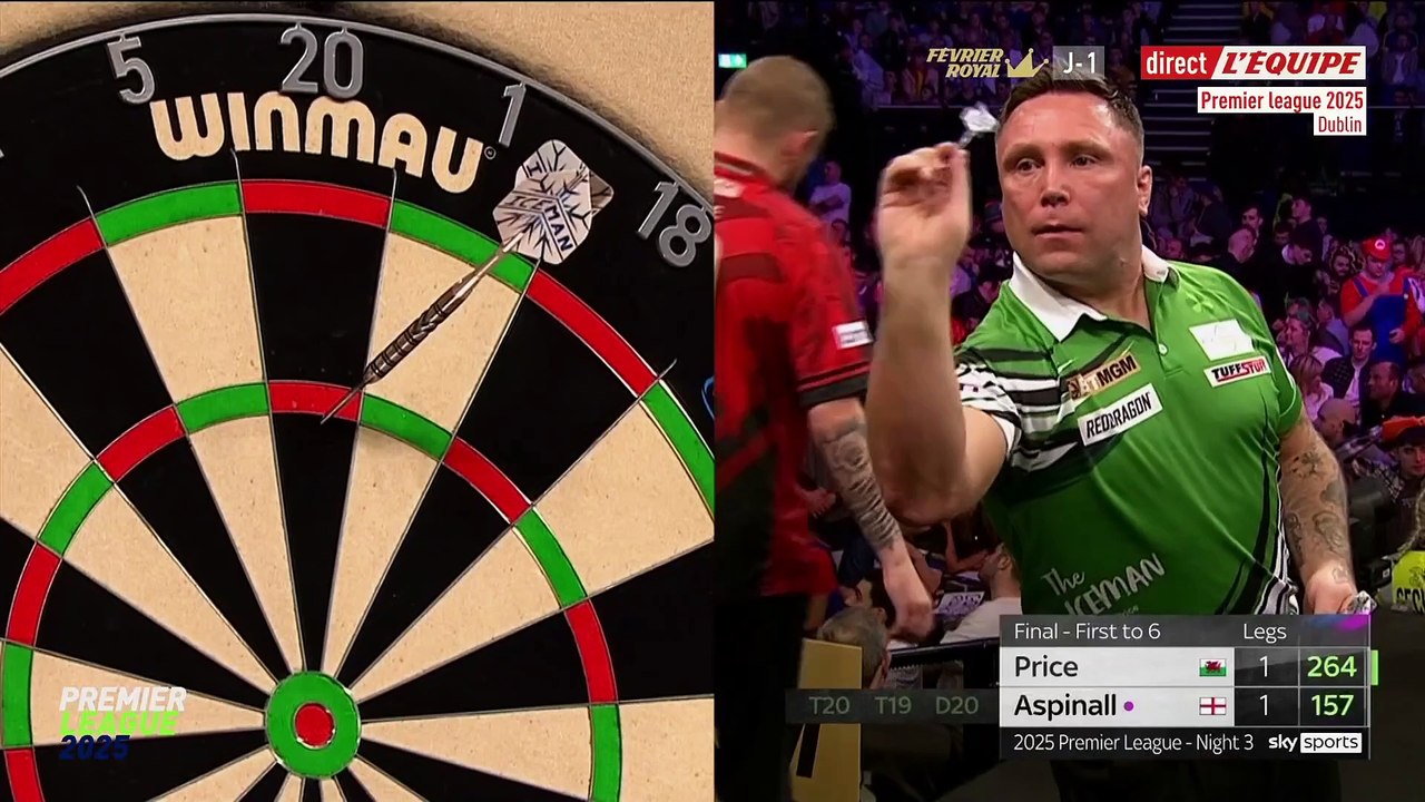 Le replay de Price - Aspinall - Fléchettes - Premier League à Dublin