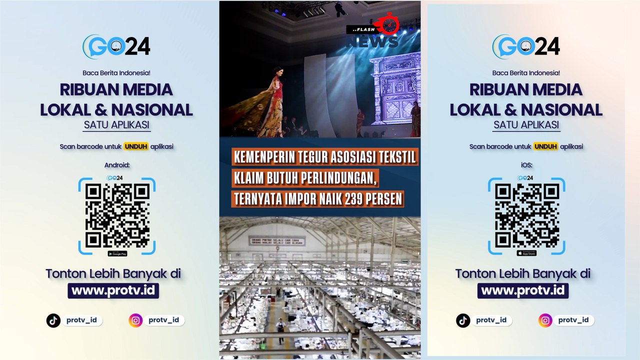 Kemenperin Tegur Asosiasi Tekstil: Klaim Butuh Perlindungan, Ternyata Impor Naik 239 Persen