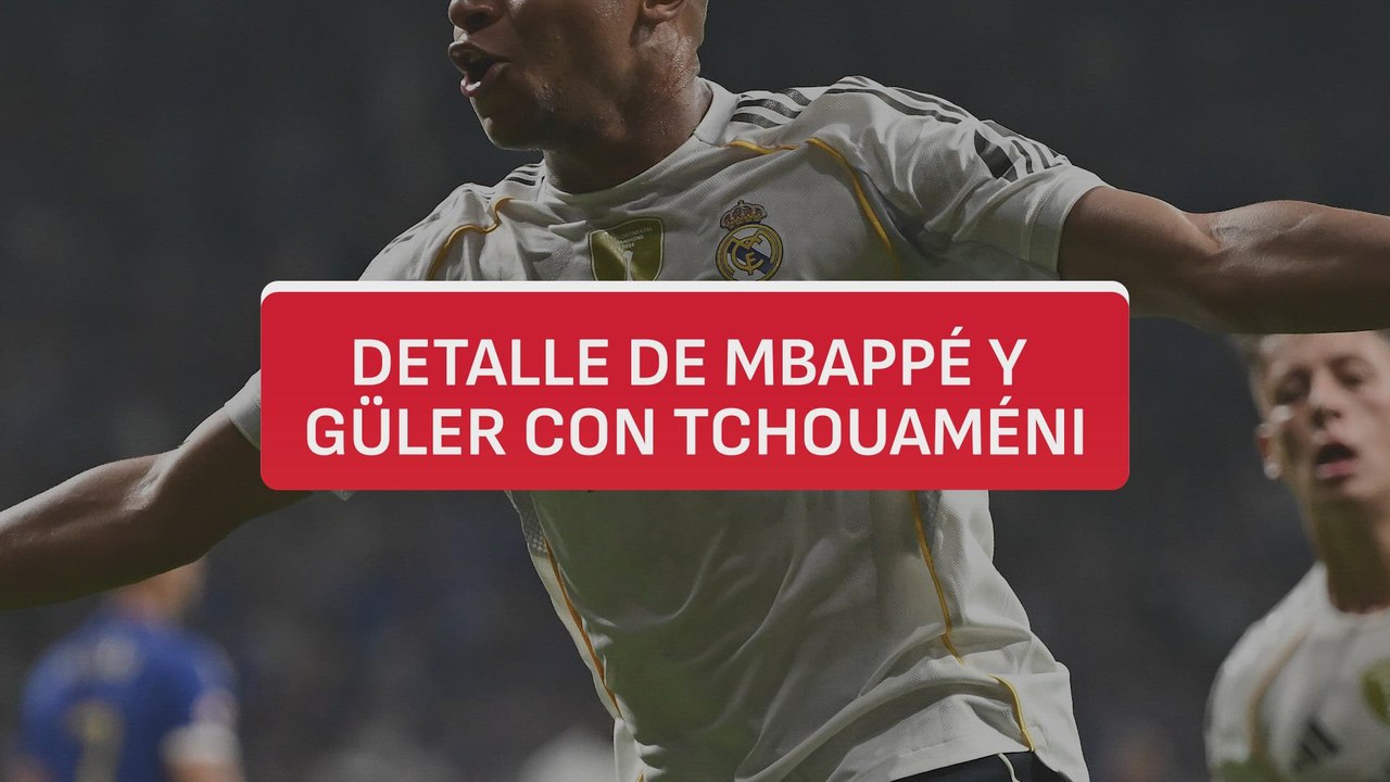El gran detalle de Mbappé y Güler con Tchouaméni en el primer gol del Madrid ante el Oviedo