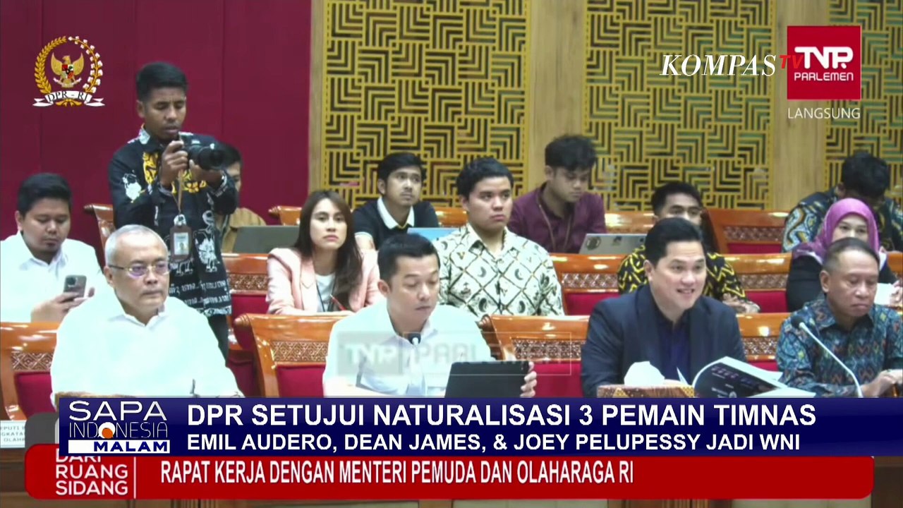 DPR Setejui Emil Audero, Dean James, dan Joey Pelupessy Jadi WNI
