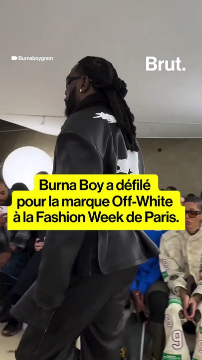 Burna Boy défile pour Off-White à Paris